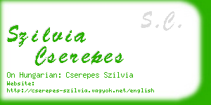 szilvia cserepes business card